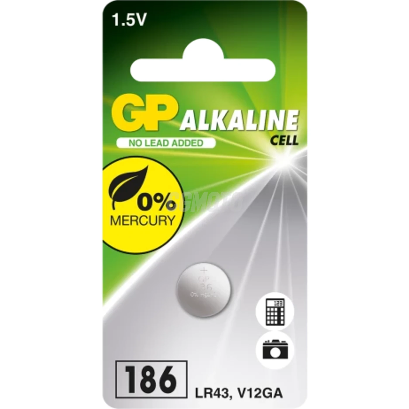 1 pila de botón alcalina LR43 1,5 V 