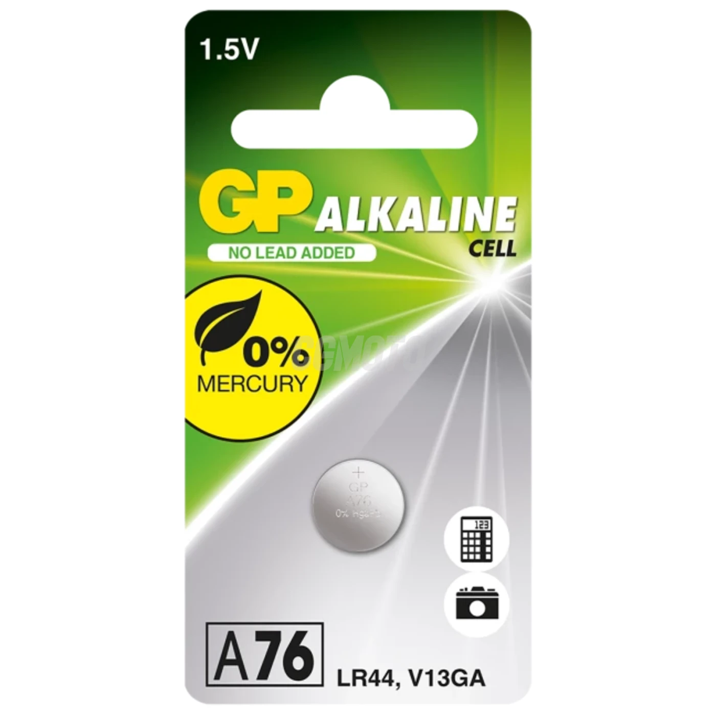 1 pila de botón alcalina LR44 1,5 V 