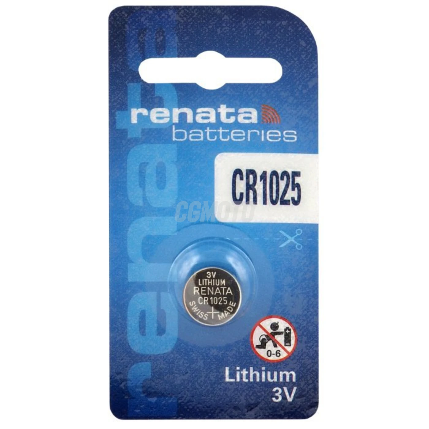 1 pila de botón de litio CR1025 3 V 30 mAh