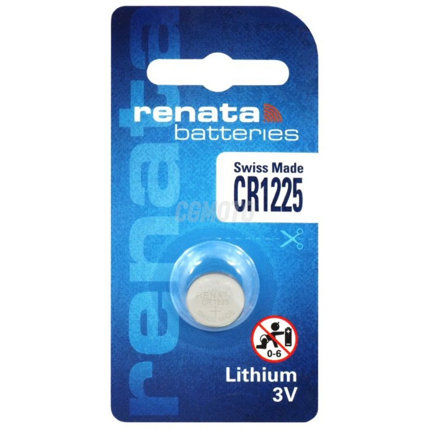 1 pila de botón de litio CR1225 3 V 48 mAh