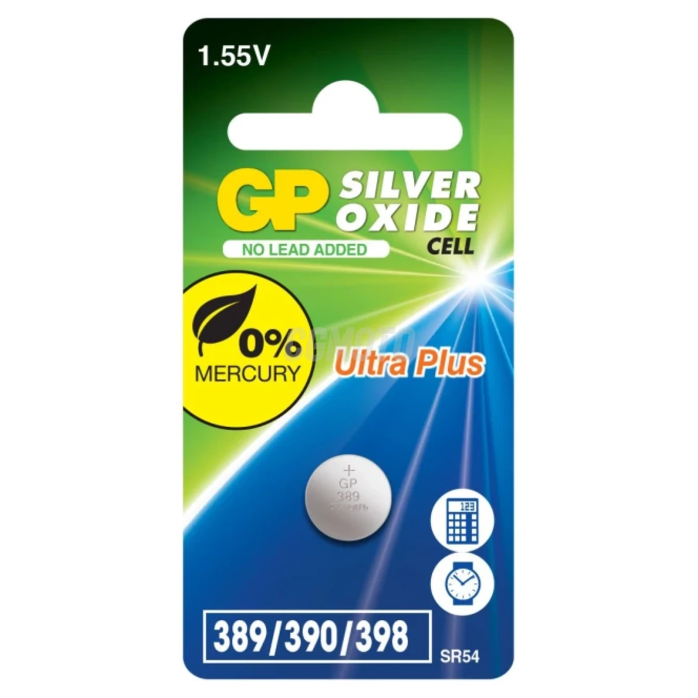 1 pila de botón de óxido de plata SR54 1,55 V Ultra Plus 