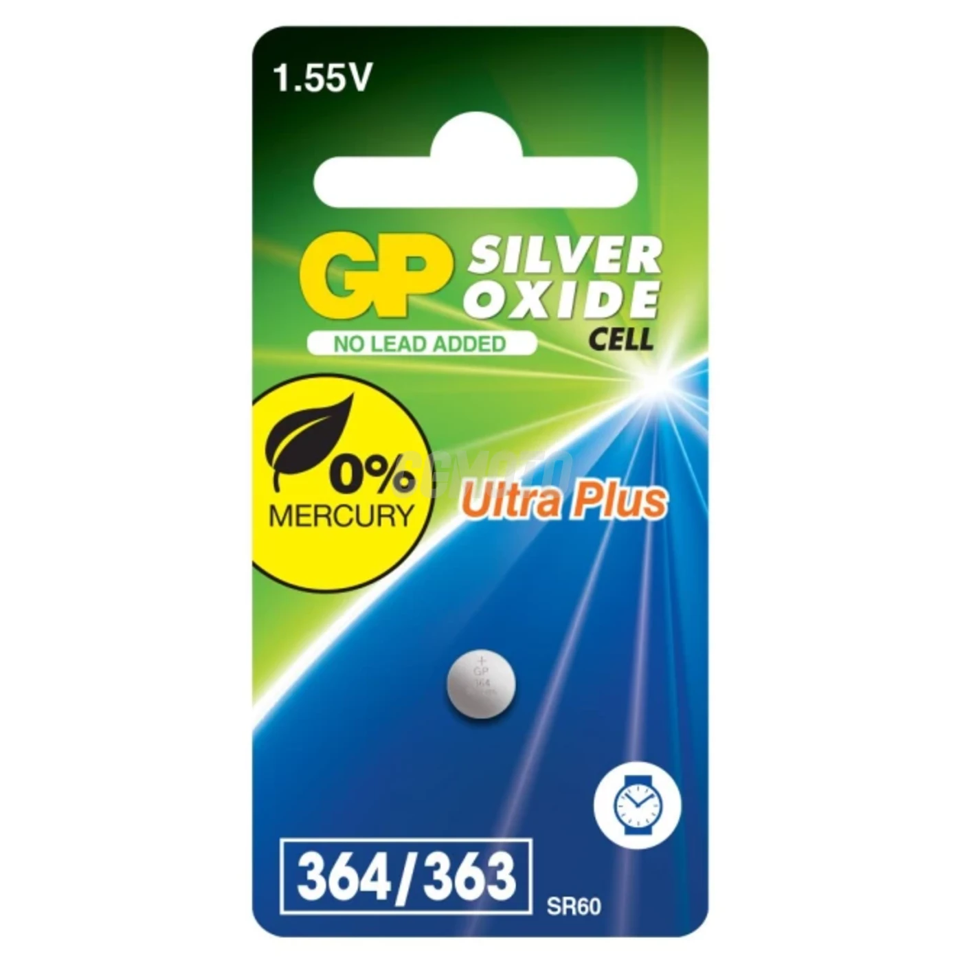 1 pila de botón de óxido de plata SR60 1,55 V Ultra Plus 