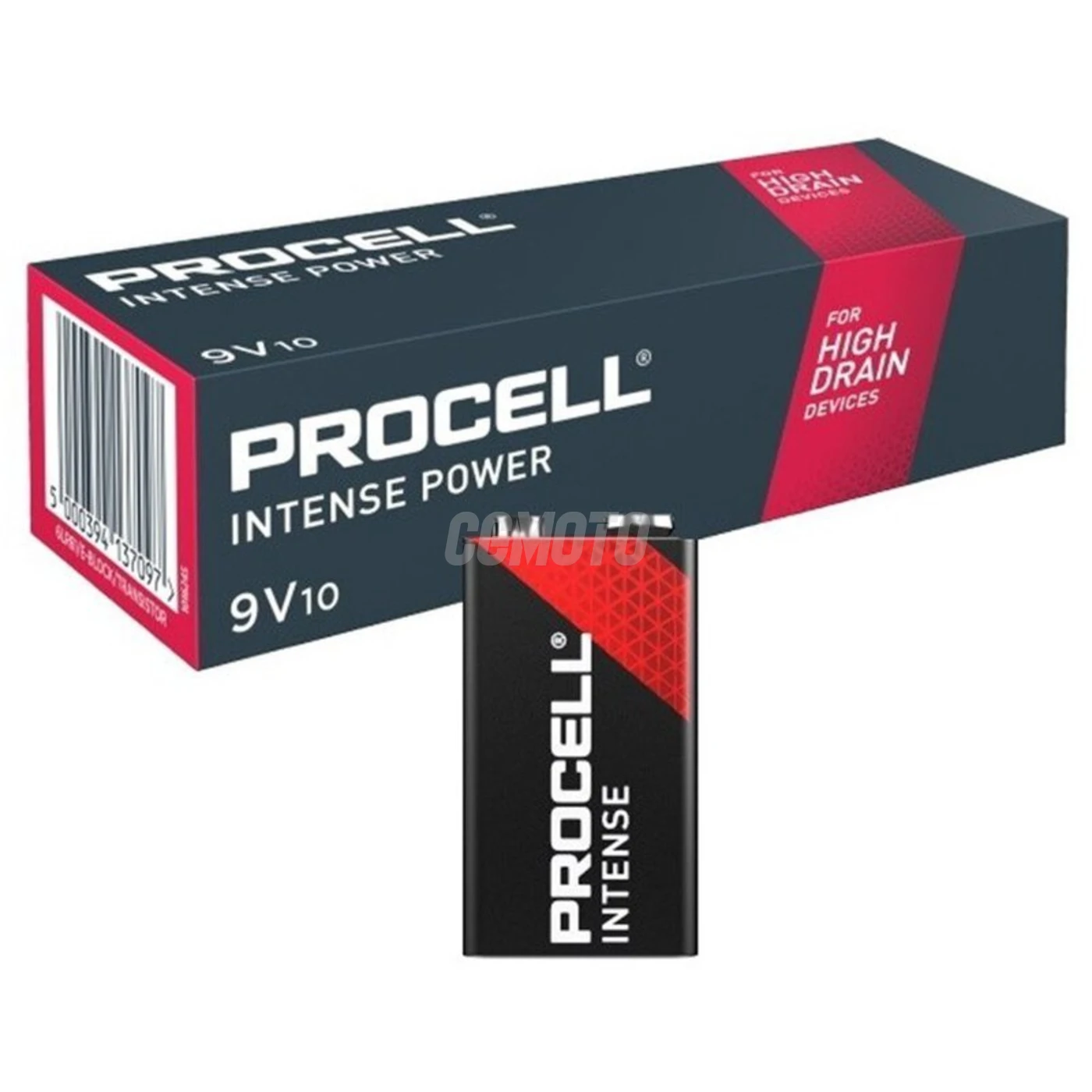 10 pilas alcalinas 6LR61 9 V Intense 