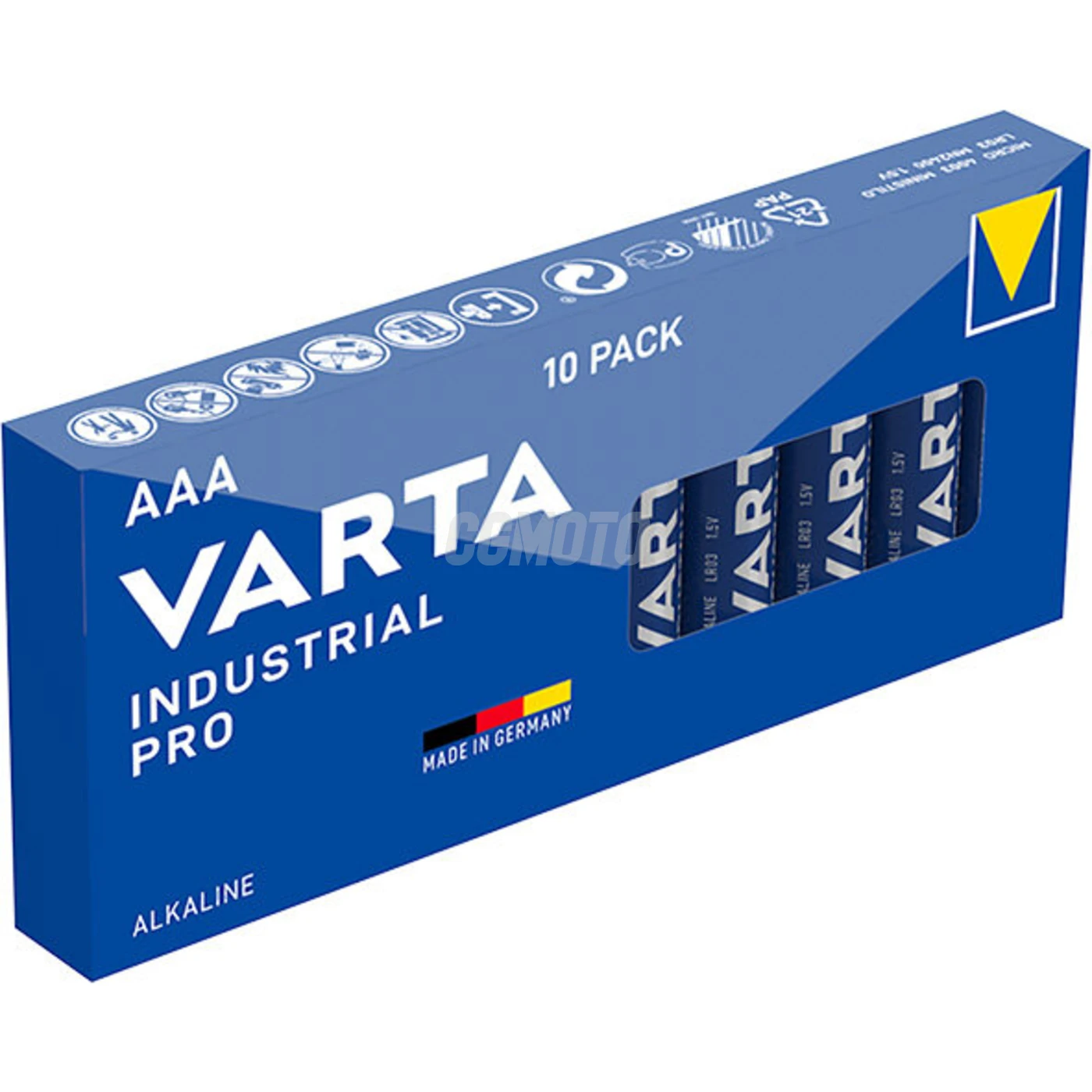10 pilas alcalinas LR03/AAA 1,5 V Industriel PRO 1250 mAh