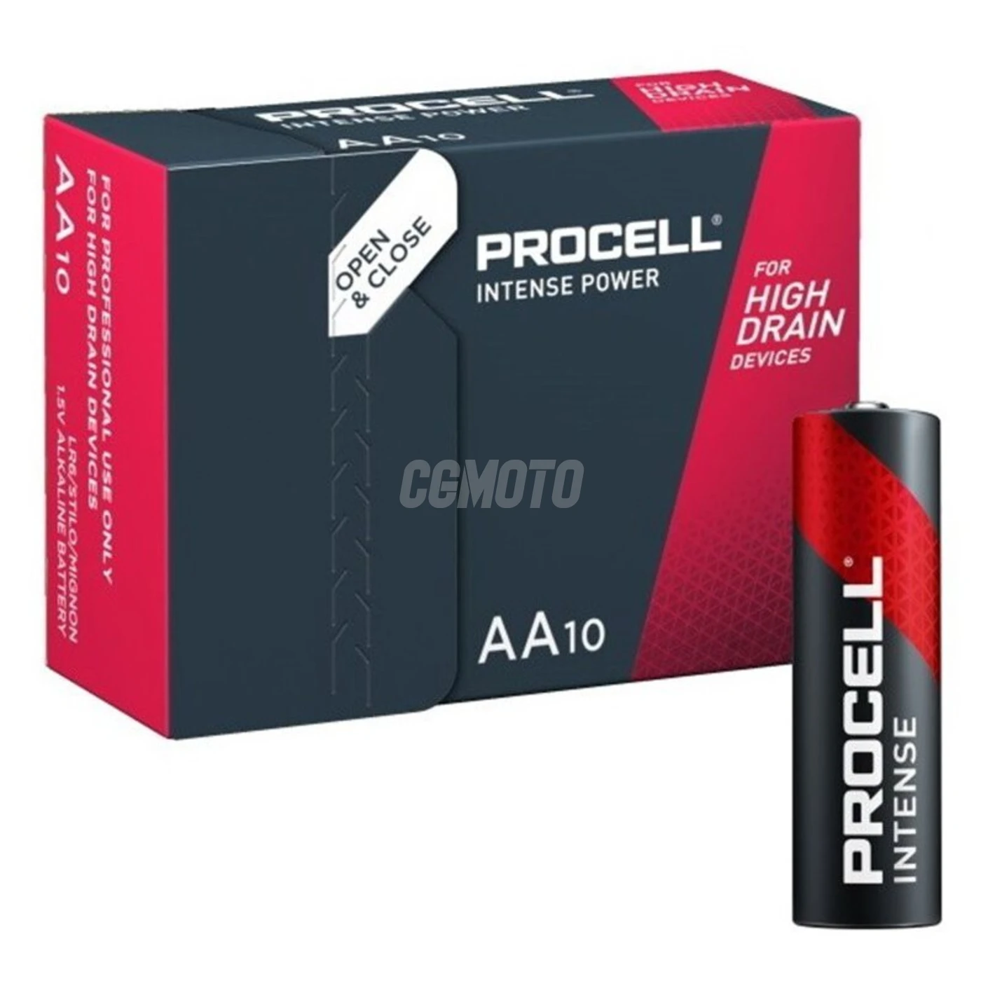 10 pilas alcalinas LR6/AA 1,5 V Intense 