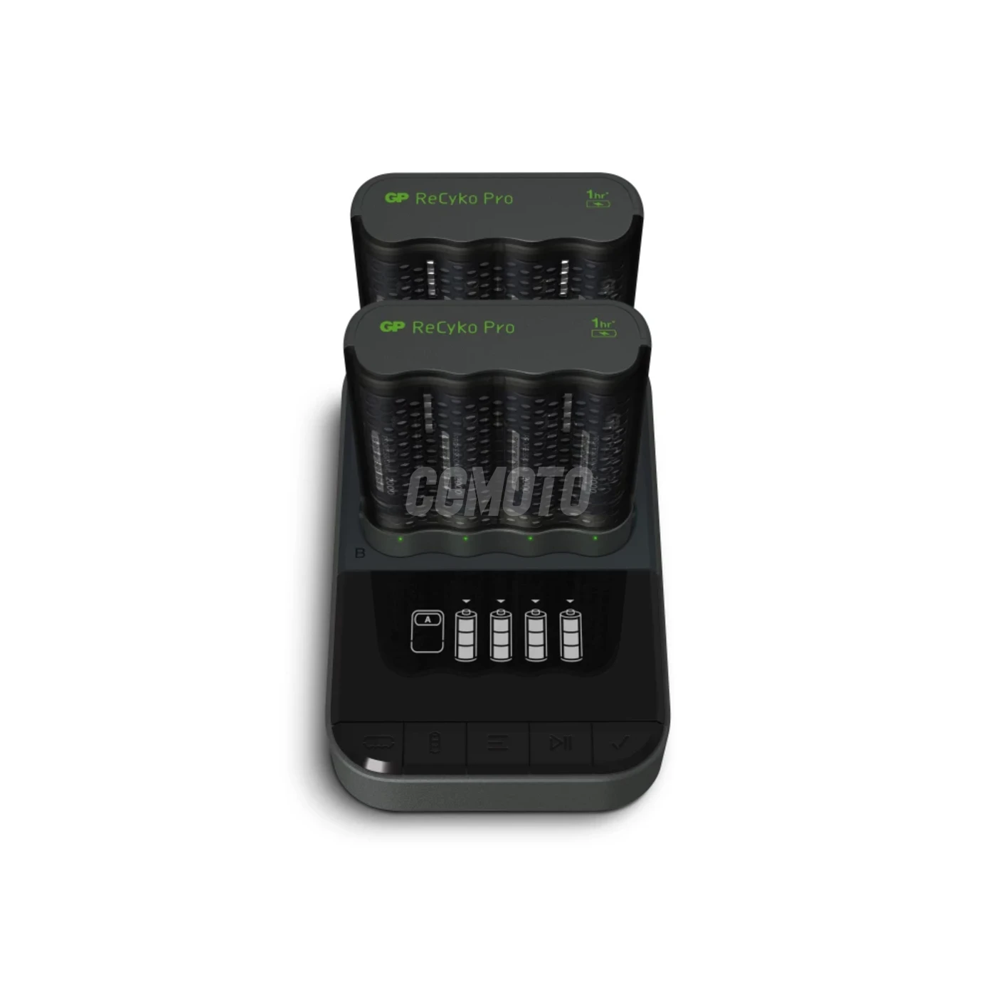 2 Chargeurs rapides USB GP P461 + station de charge D861 + 8 accus AA 2000 mAh Pro