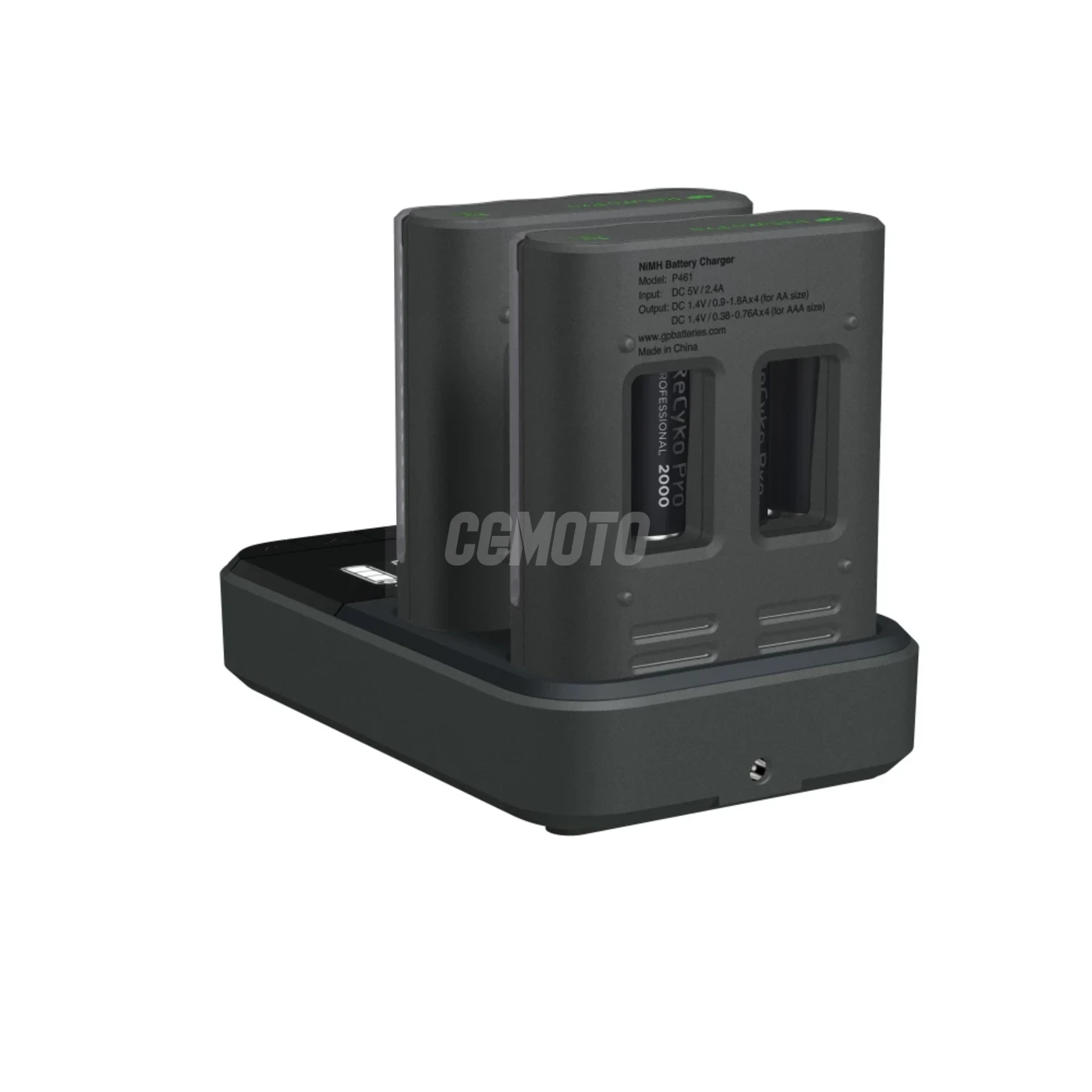 2 Chargeurs rapides USB GP P461 + station de charge D861 + 8 accus AA 2000 mAh Pro