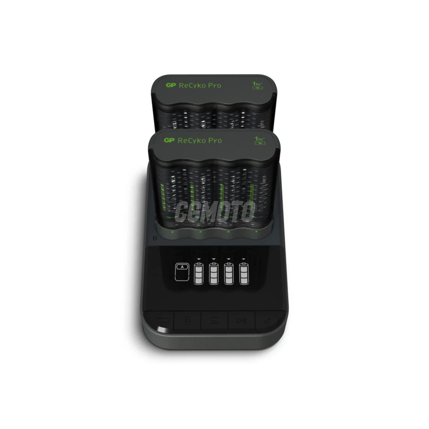 2 Chargeurs rapides USB GP P461 + station de charge D861 + 8 accus AA 2000 mAh Pro Photoflash