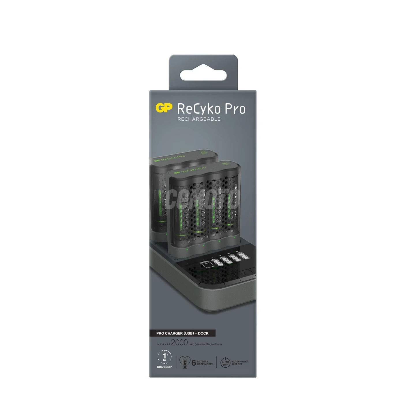 2 Chargeurs rapides USB GP P461 + station de charge D861 + 8 accus AA 2000 mAh Pro Photoflash