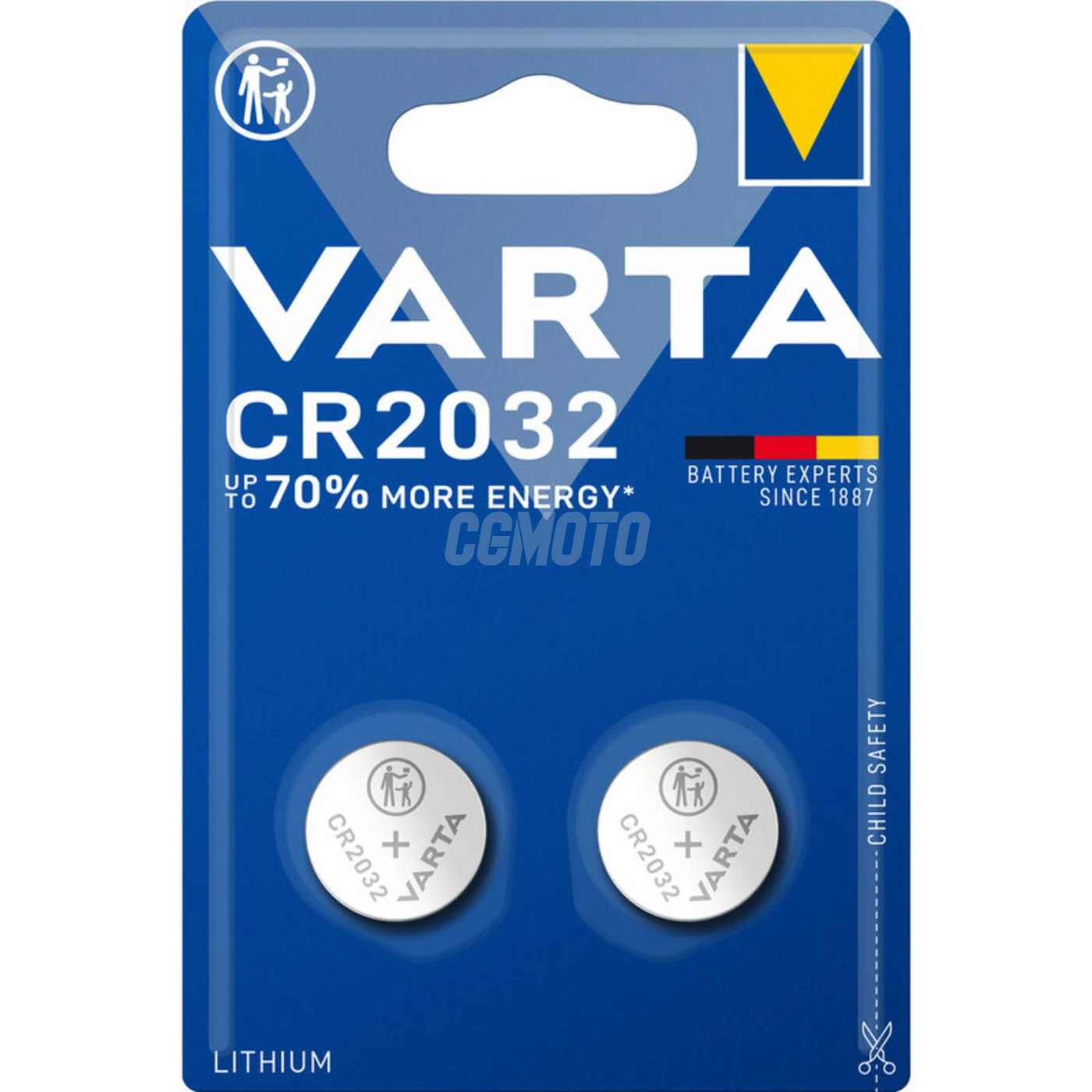 2 pila de botÃ³n de litio CR2032 3 V 