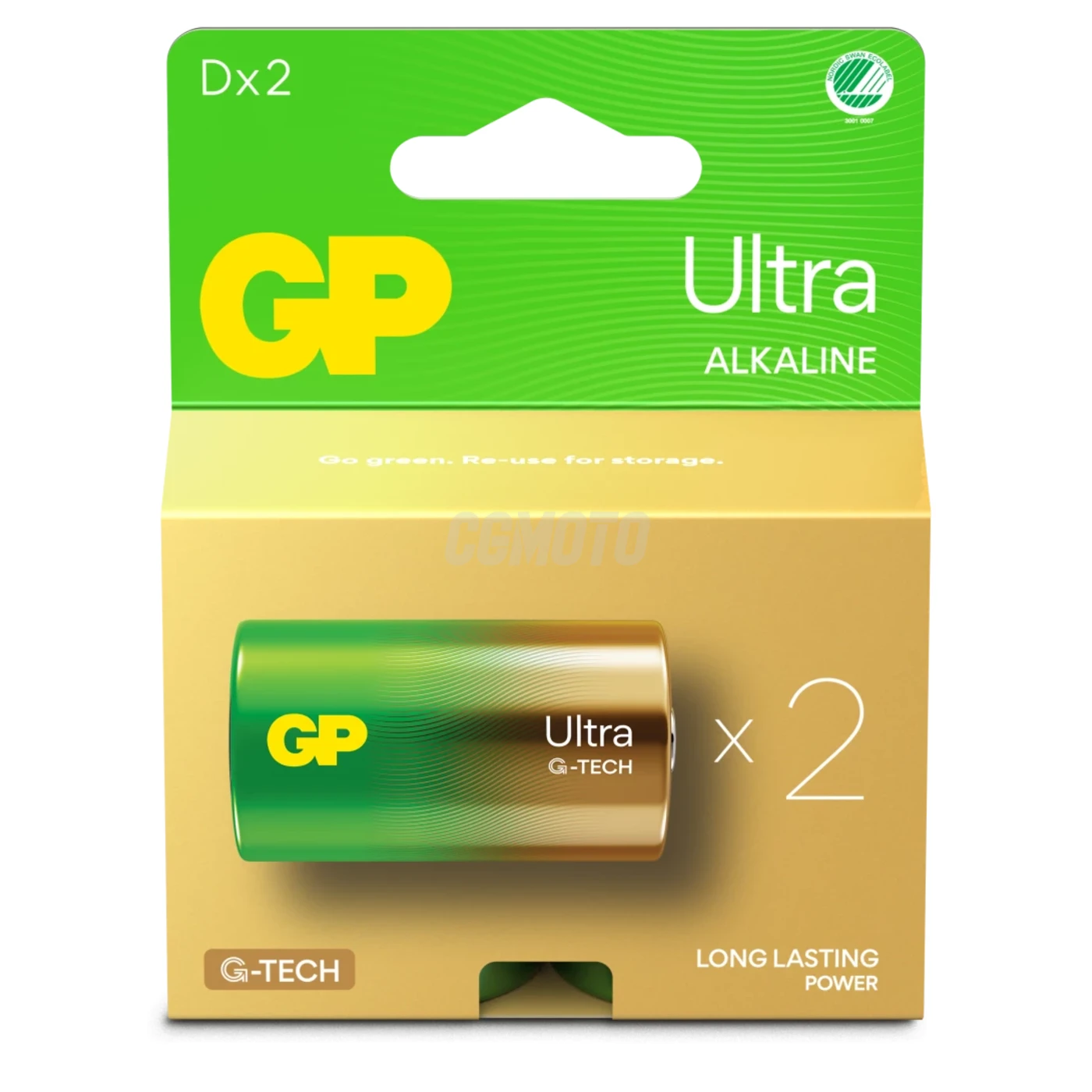 2 pilas alcalinas D 1,5 V Ultra 