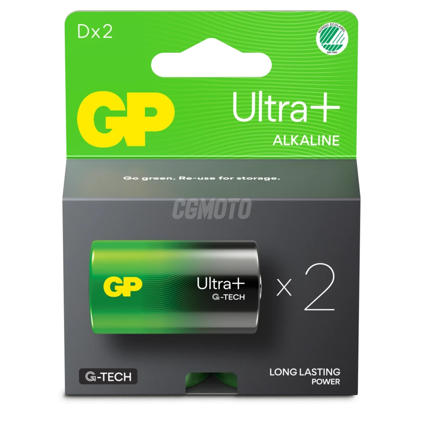 2 pilas alcalinas D 1,5 V Ultra Plus 