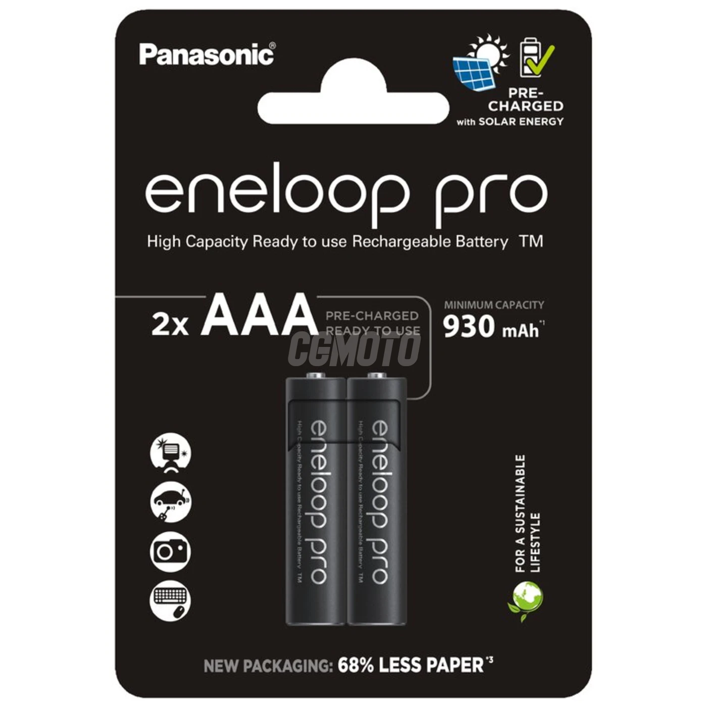 2 pilas recargables NIMH AAA 1,2 V PRO 930 mAh