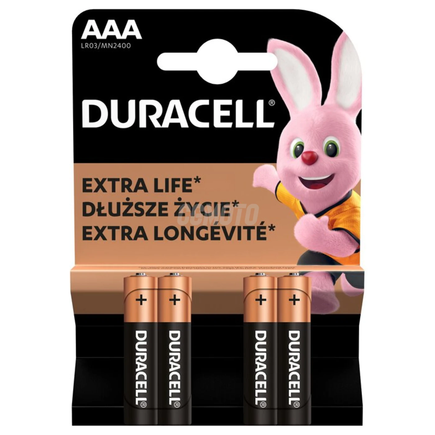 4 pilas alcalinas AAA 1,5 V Basic, Duralock 