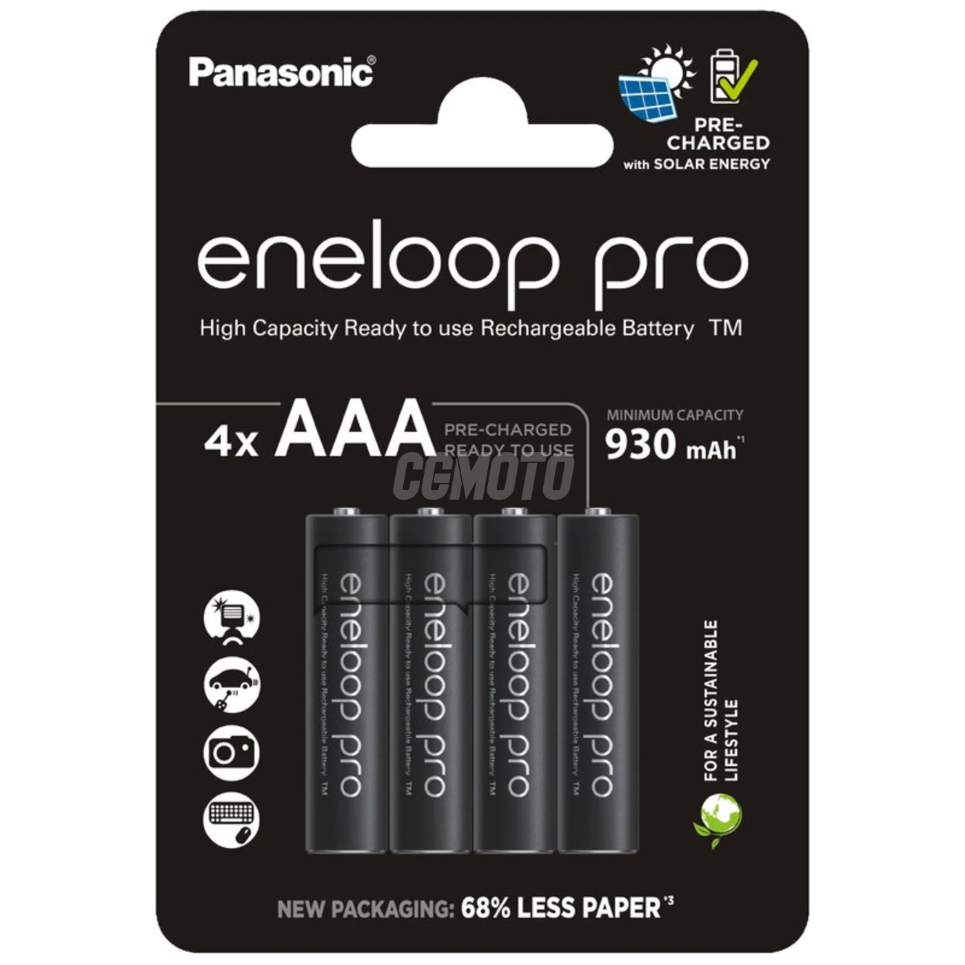 4 pilas recargables NIMH AAA 1,2 V PRO 930 mAh