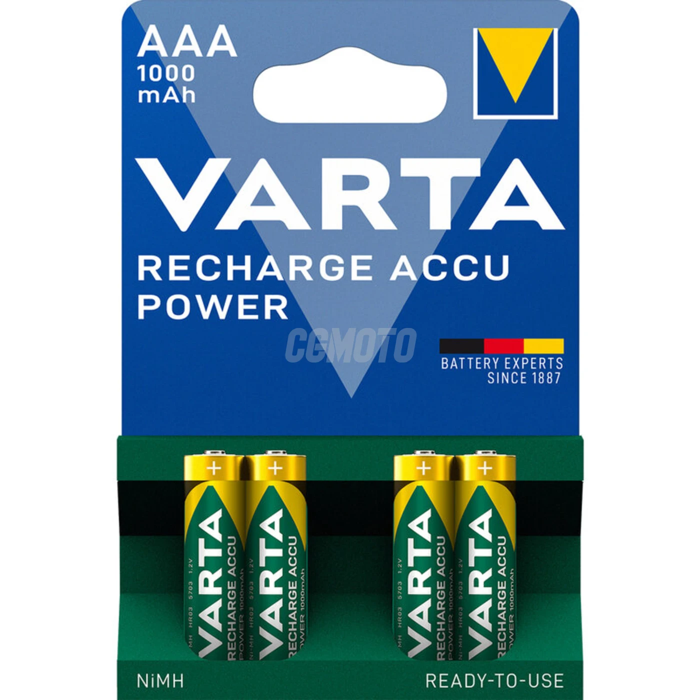 4 pilas recargables NIMH LR03/AAA 1,2 V Ready2Use 1000 mAh