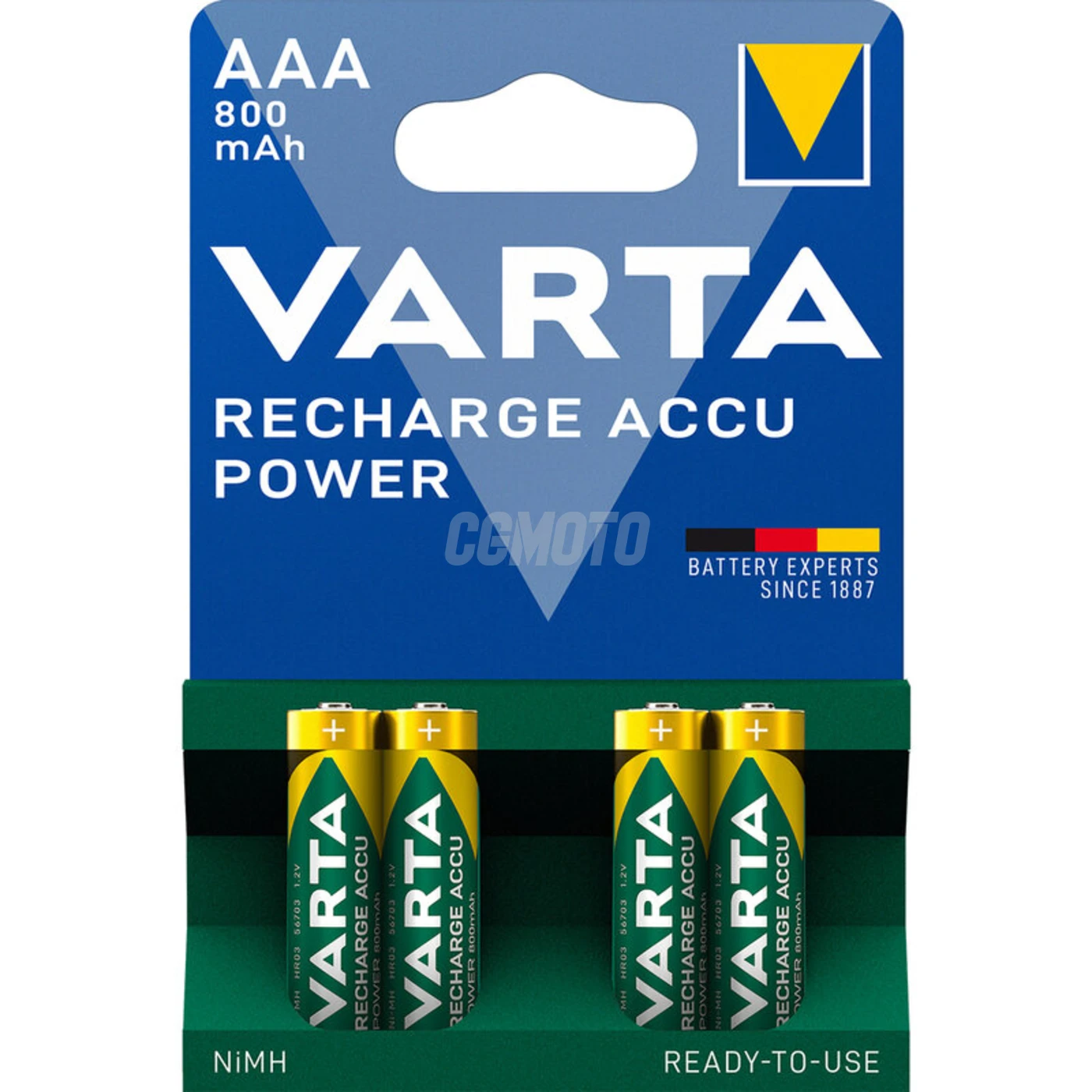 4 pilas recargables NIMH LR03/AAA 1,2 V Ready2Use 800 mAh 