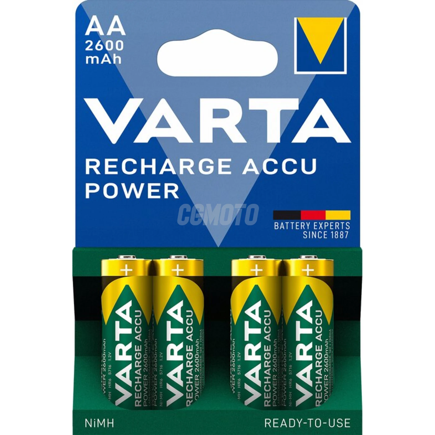 4 pilas recargables NIMH LR6/AA 1,2 V Ready2Use 2600 mAh 
