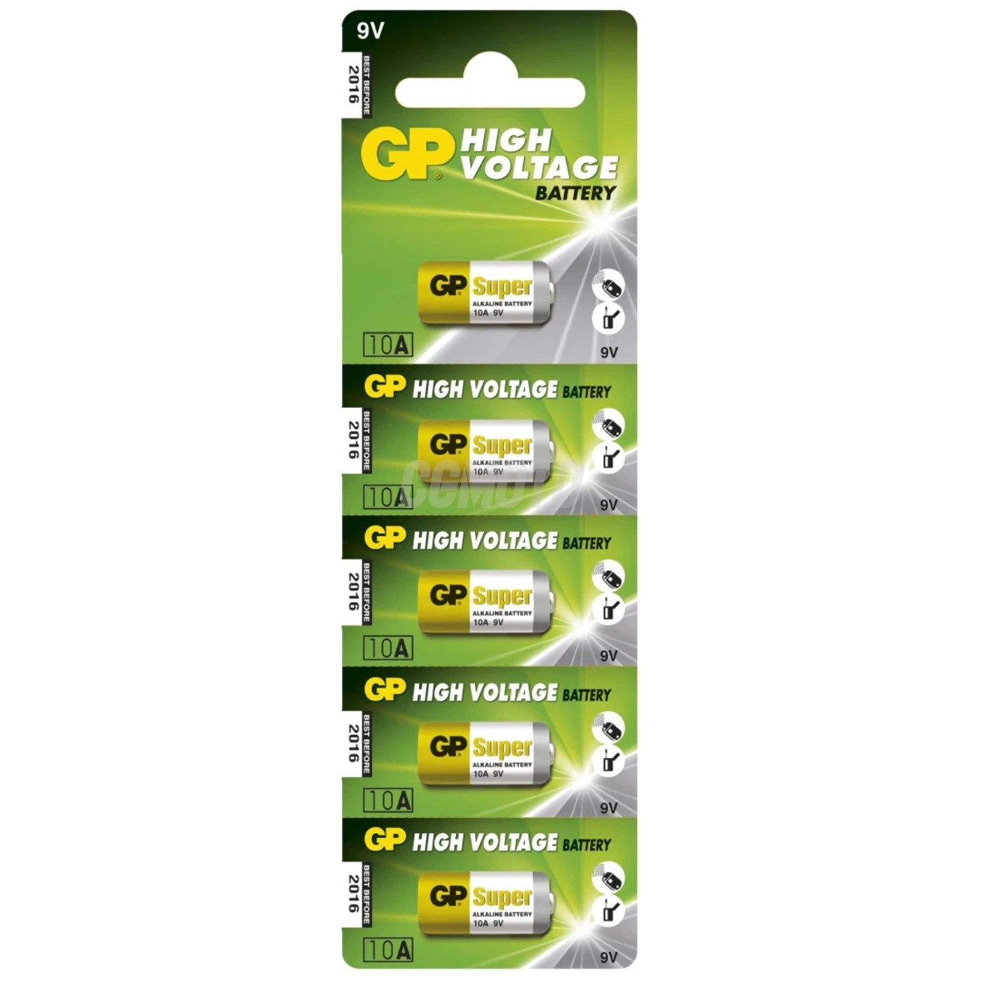 5 pilas alcalinas 10 A 9 V Super 