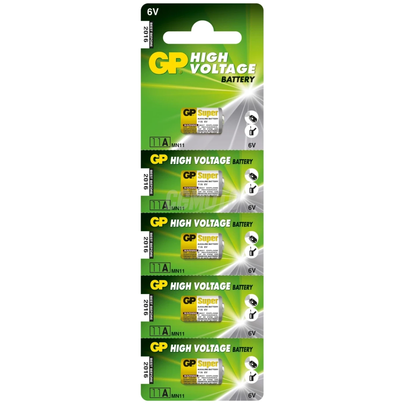 5 pilas alcalinas 11 A 6 V Super 