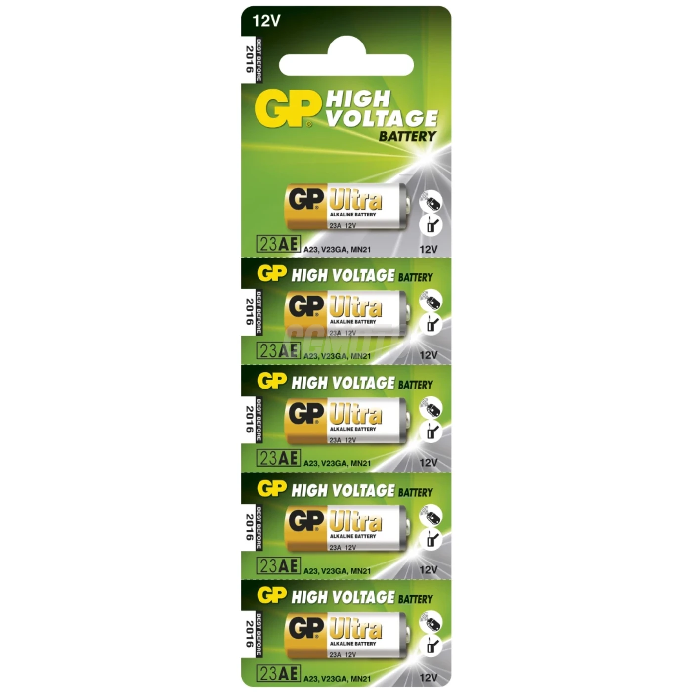 5 pilas alcalinas 23 A 12 V Ultra 