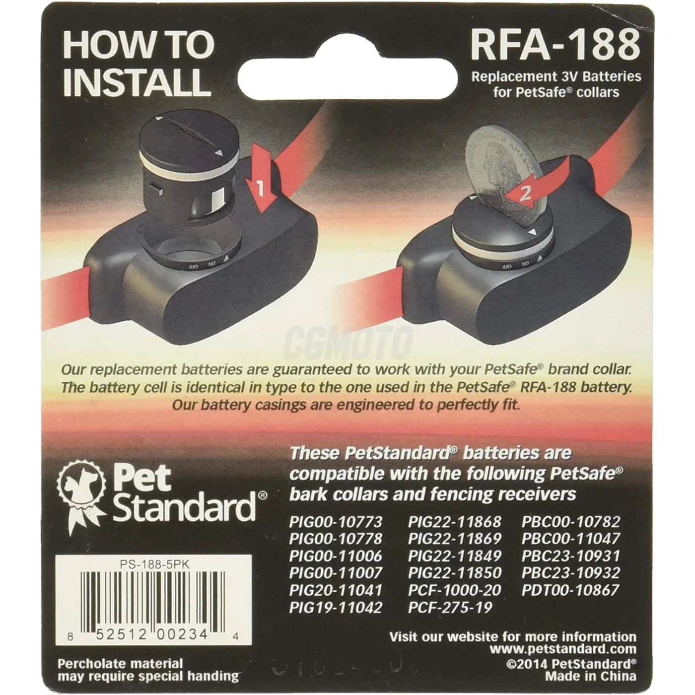 5 pilas para collar anti ladridos RFA-188 3 V 