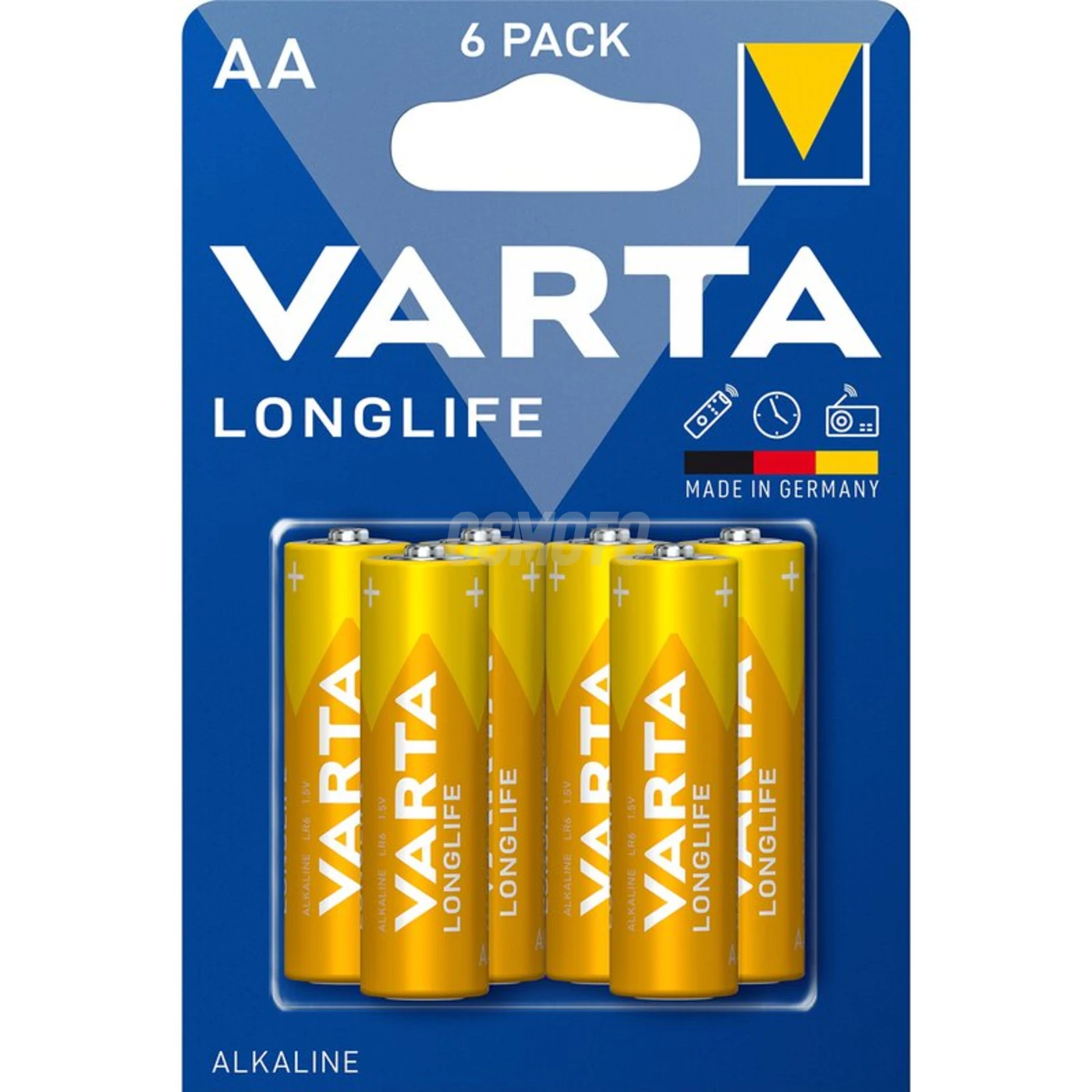 6 pilas alcalinas LR6/AA 1,5 V Longlife 