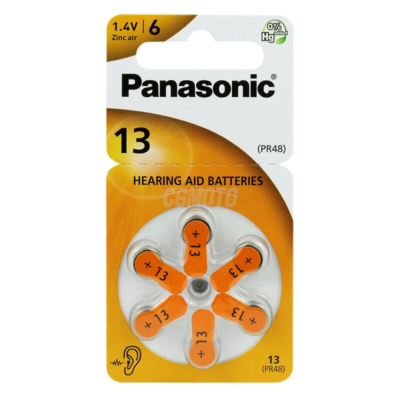 6 pilas auditivas de zinc-aire 13 1,4 V 