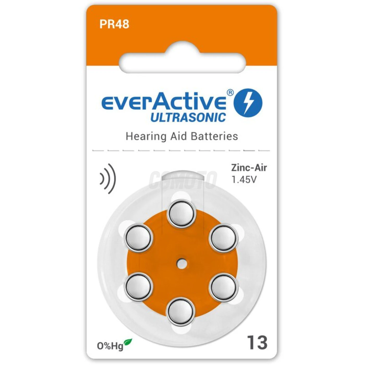 6 pilas auditivas de zinc-aire 13 1,45 V Ultrasonic 