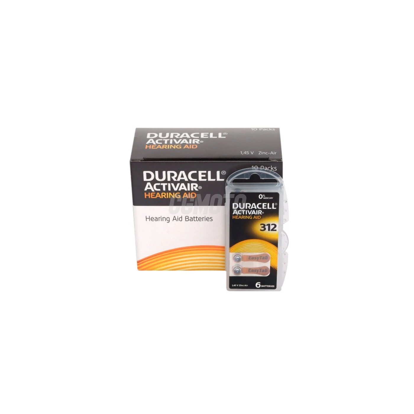 6 pilas auditivas de zinc-aire 312 1,45 V ActivAir 