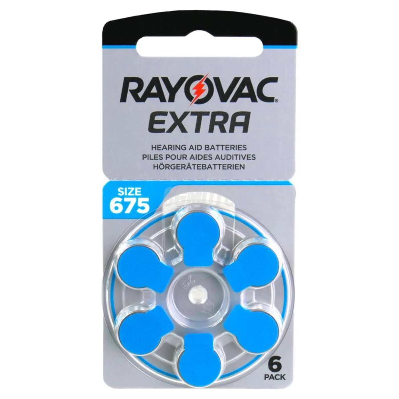 6 pilas auditivas de zinc-aire 675 1,45 V Extra 