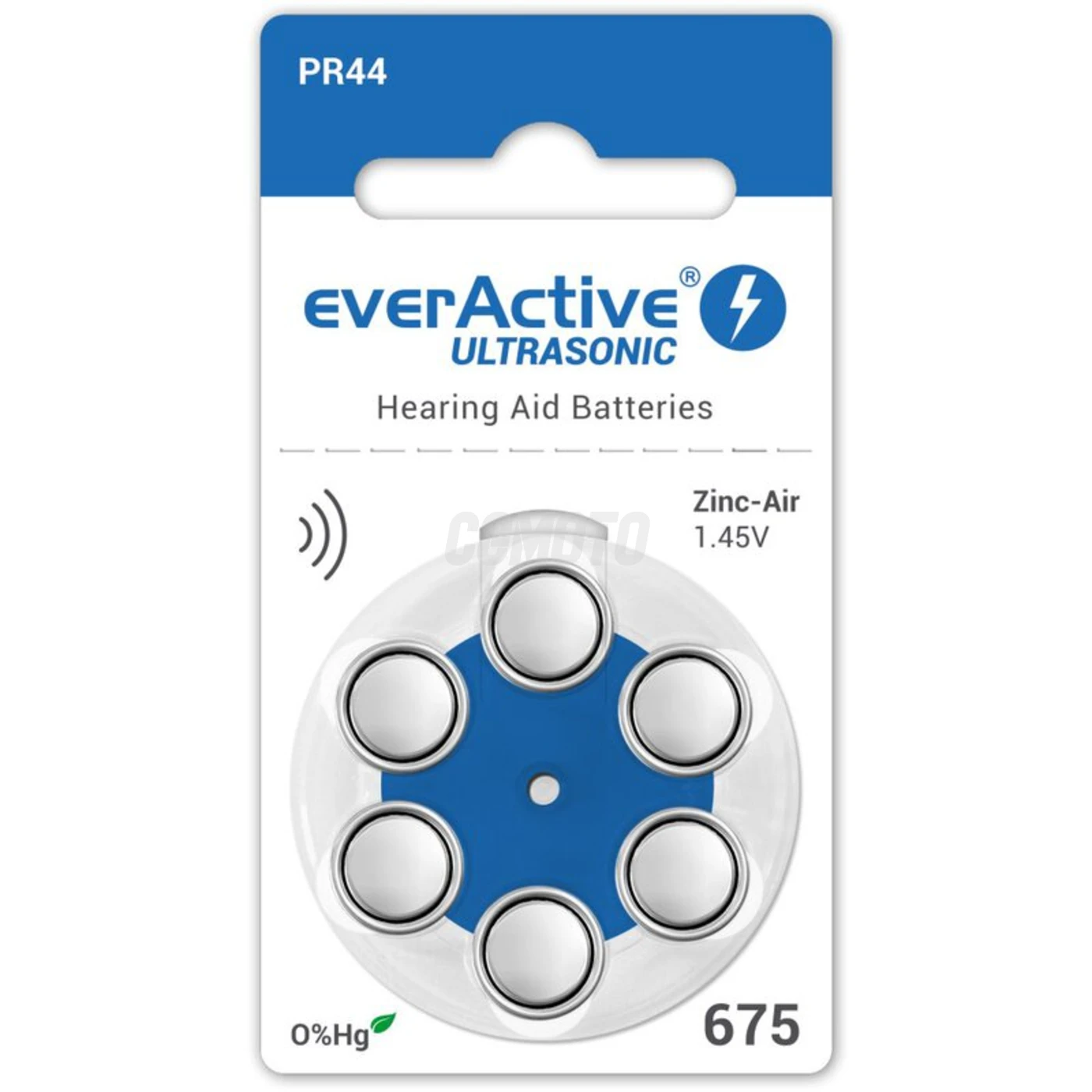 6 pilas auditivas de zinc-aire 675 1,45 V Ultrasonic 