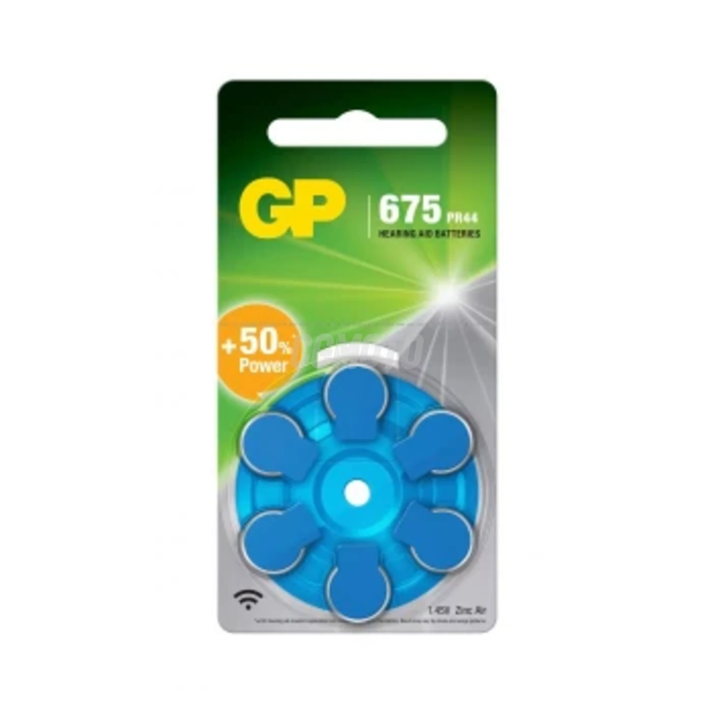 6 pilas auditivas de zinc-aire A675 1,45 V 