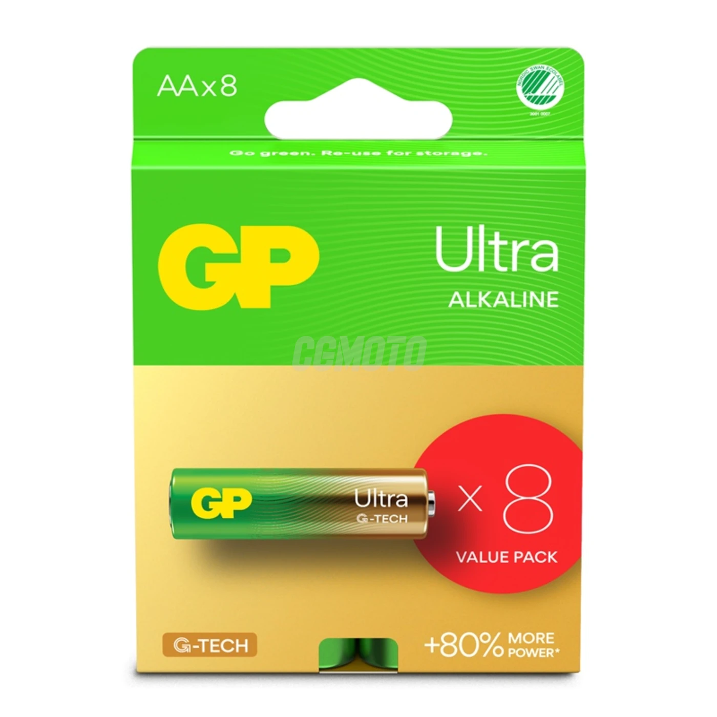 8 pilas alcalinas AA 1,5 V Ultra 