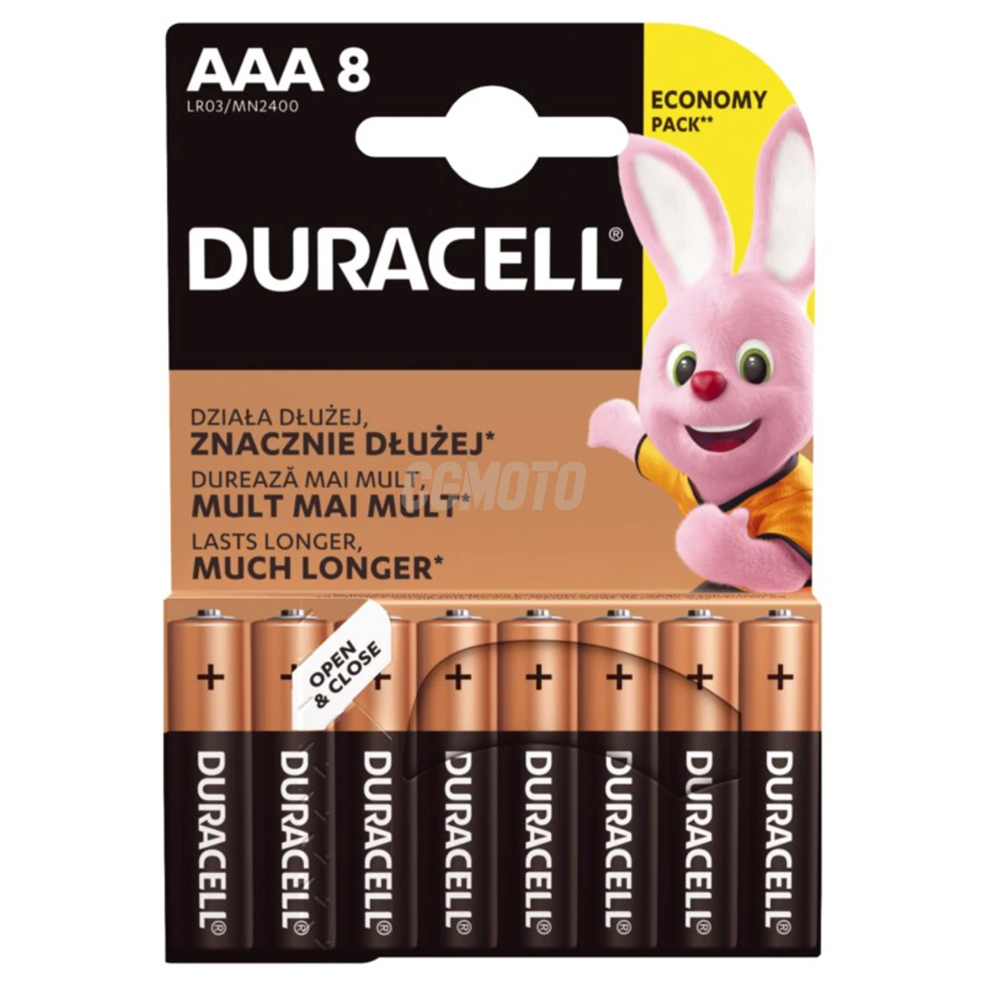 8 pilas alcalinas AAA 1,5 V Duralock, C&B 
