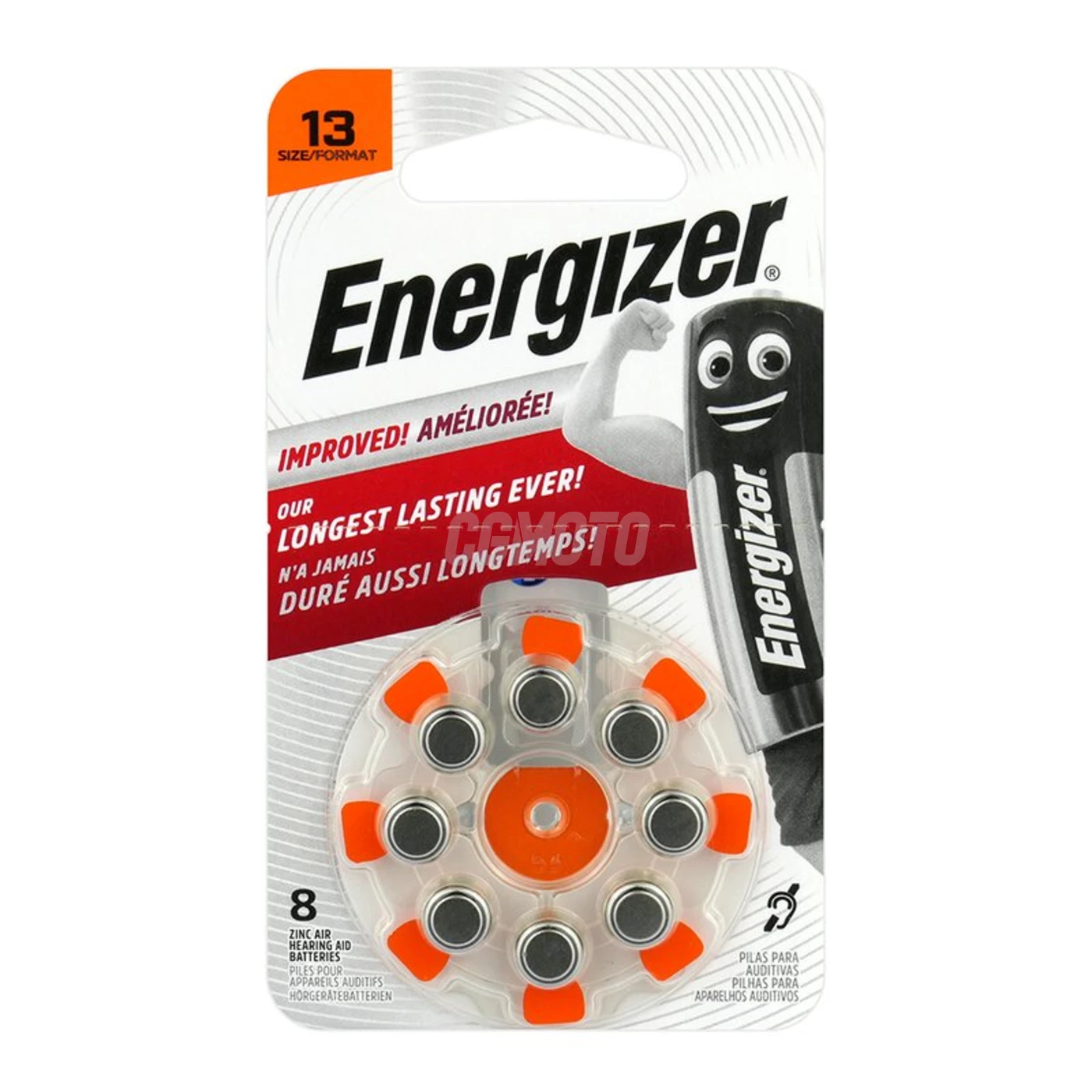 8 pilas auditivas de zinc-aire 13 1,45 V 