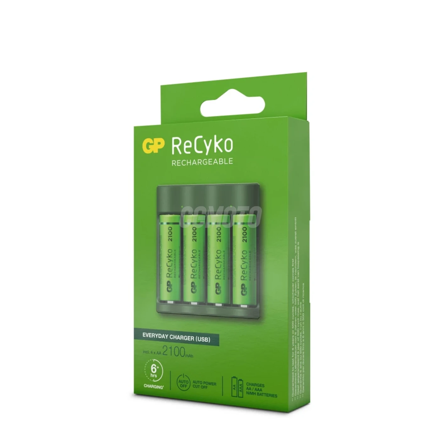 Cargador 6 horas GP B421 (USB) + 4 pilas NiMH AA 2000 mAh