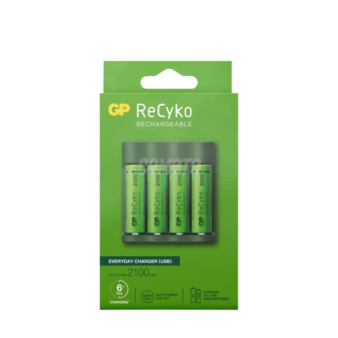 Cargador 6 horas GP B421 (USB) + 4 pilas NiMH AA 2000 mAh