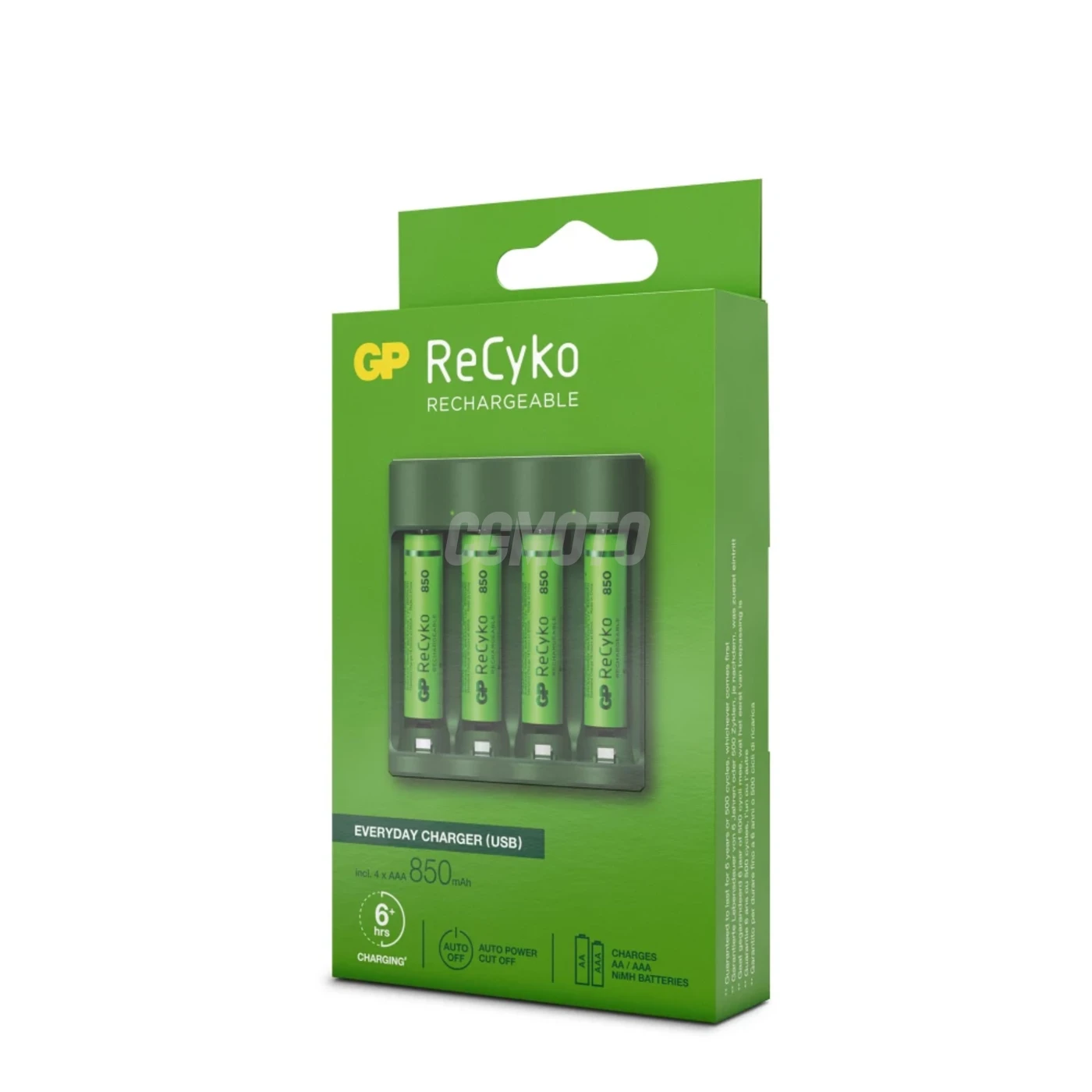 Cargador 6 horas GP B421 (USB) + 4 pilas NiMH AAA 850 mAh