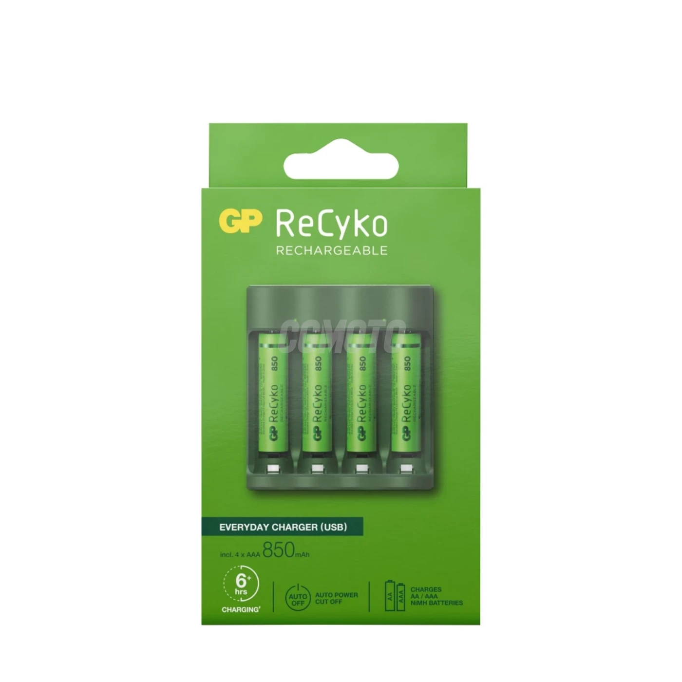 Cargador 6 horas GP B421 (USB) + 4 pilas NiMH AAA 850 mAh