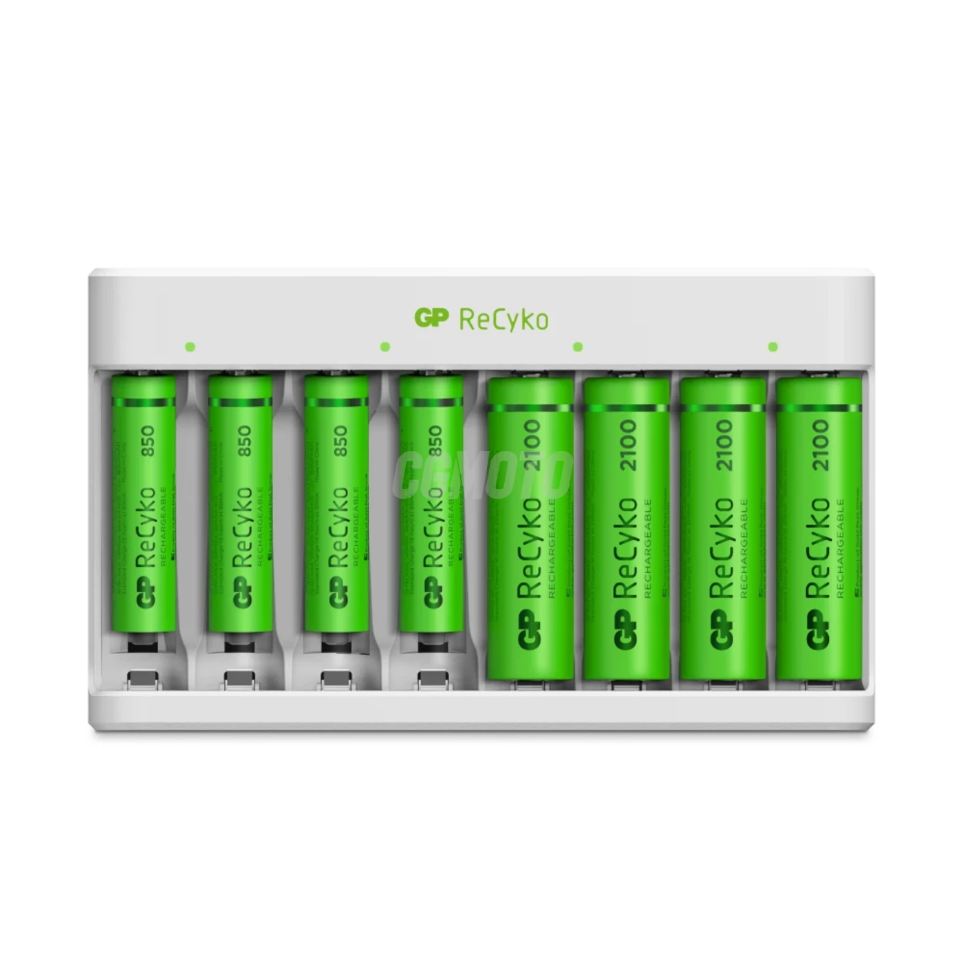 Cargador estándar GP E811 + 8 pilas NiMH 4xAA 2100mAh + 4xAAA 850mah