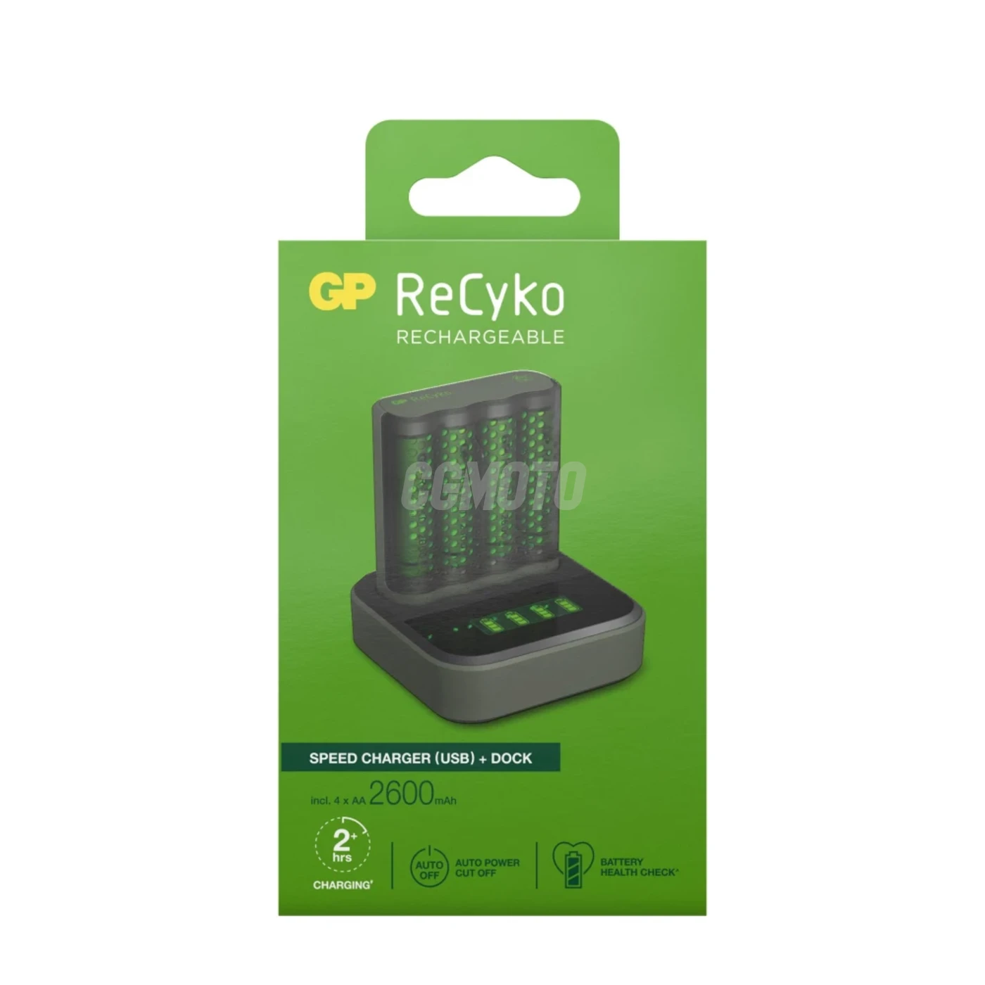 Cargador rápido 2-4 horas M451 USB + 4 pilas NiMH AA  2600 mAh + estación D451