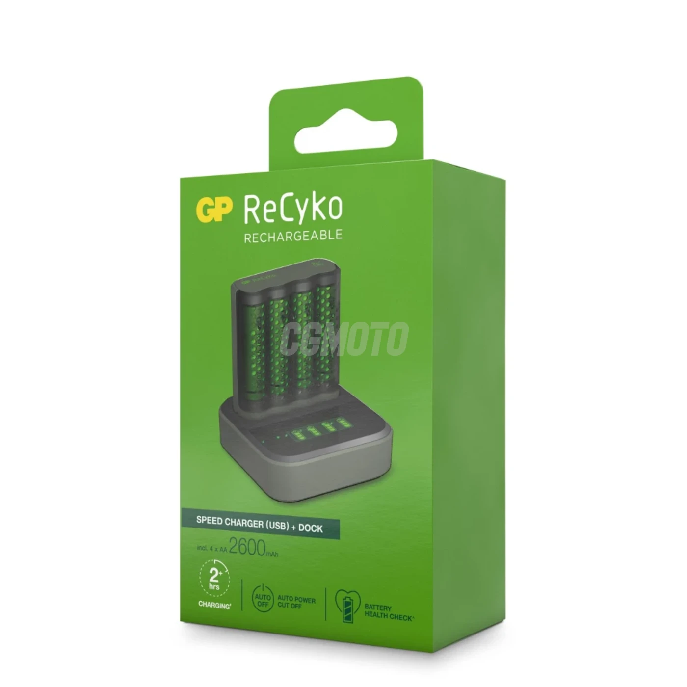 Cargador rápido 2-4 horas M451 USB + 4 pilas NiMH AA  2600 mAh + estación D451