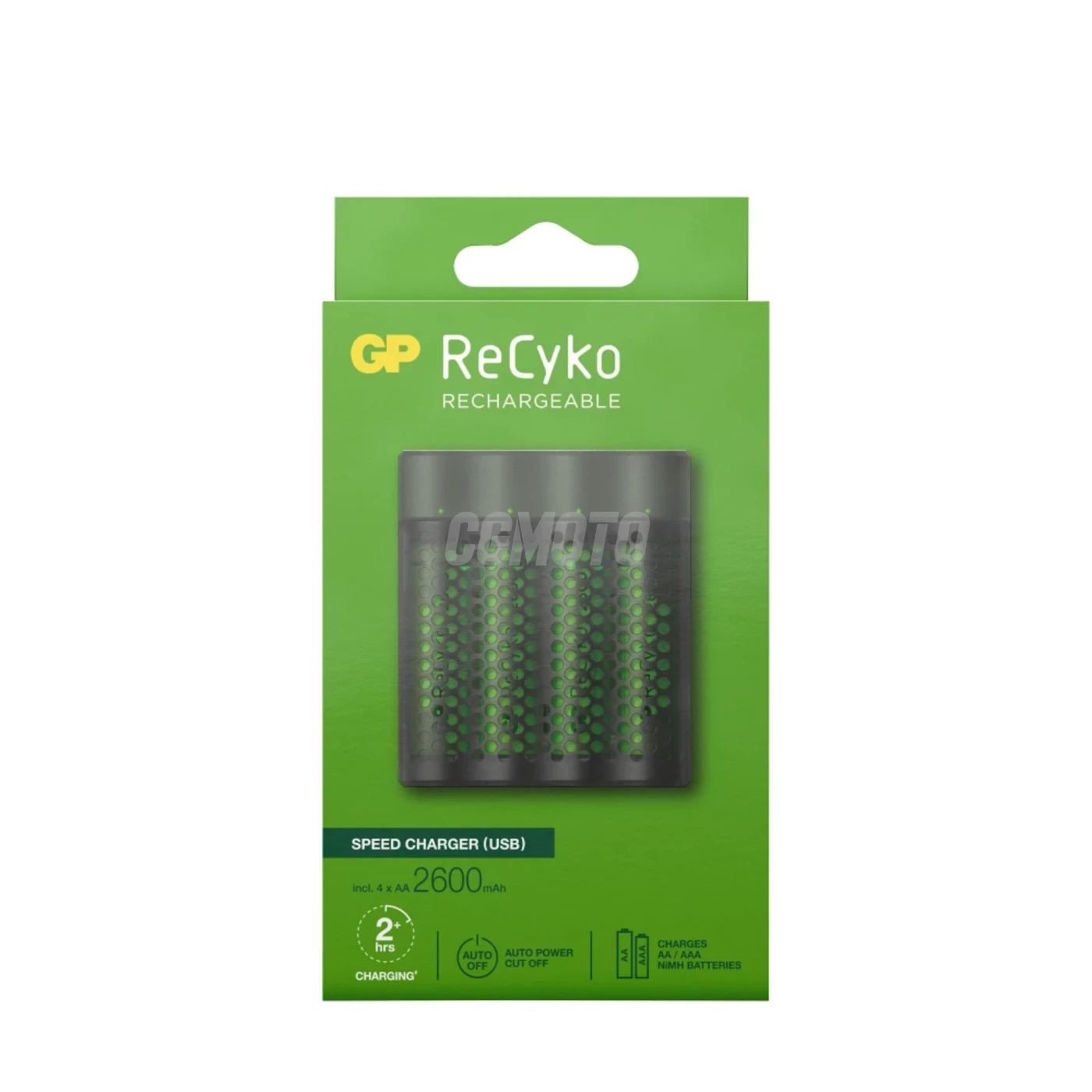 Cargador rápido 2-4 horas M451 USB + 4 pilas NiMH AA  2600 mAh