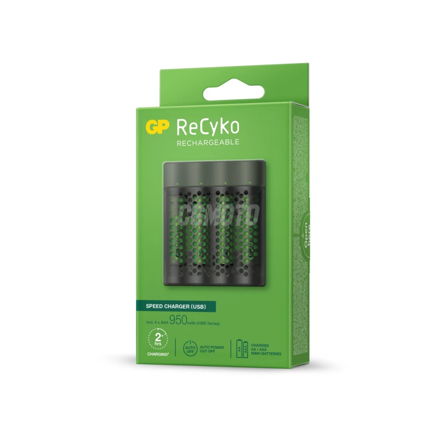 Cargador rápido 2-4 horas M451 USB + 4 pilas NiMH AAA  950 mAh