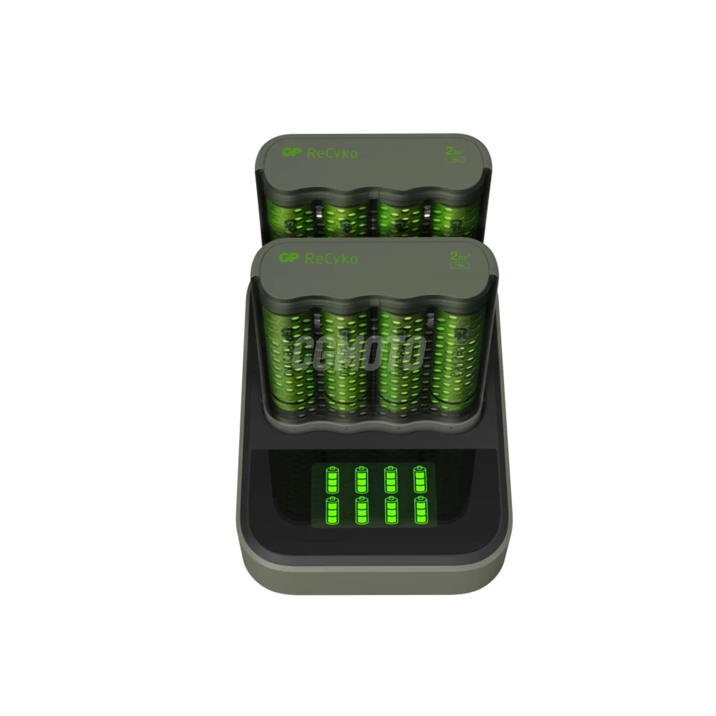 Cargador rápido 2-4 horas M451 USB + 8 pilas NiMH AA  2600 mAh + estación D851