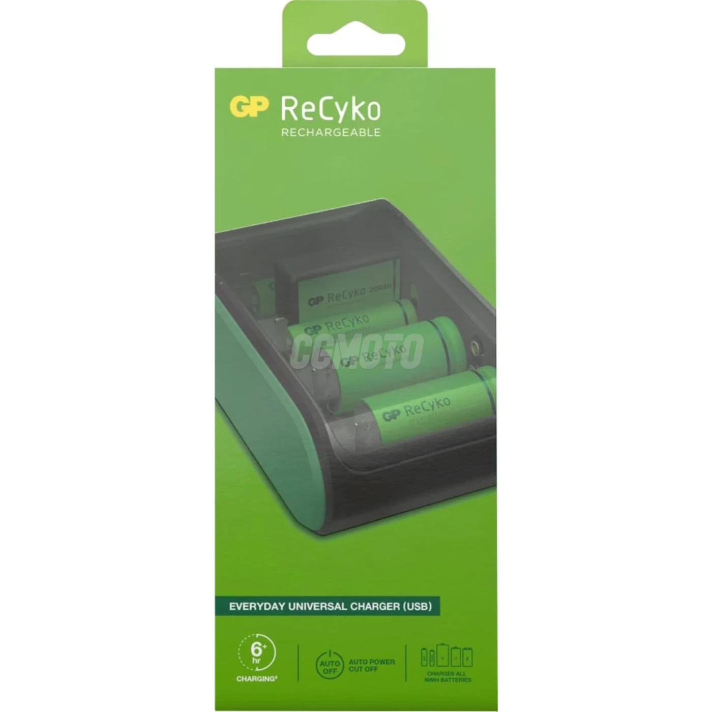 Cargador universal GP B631 Recharge : AA / AAA / C / D / 9V NiMH - pilas no incluidas