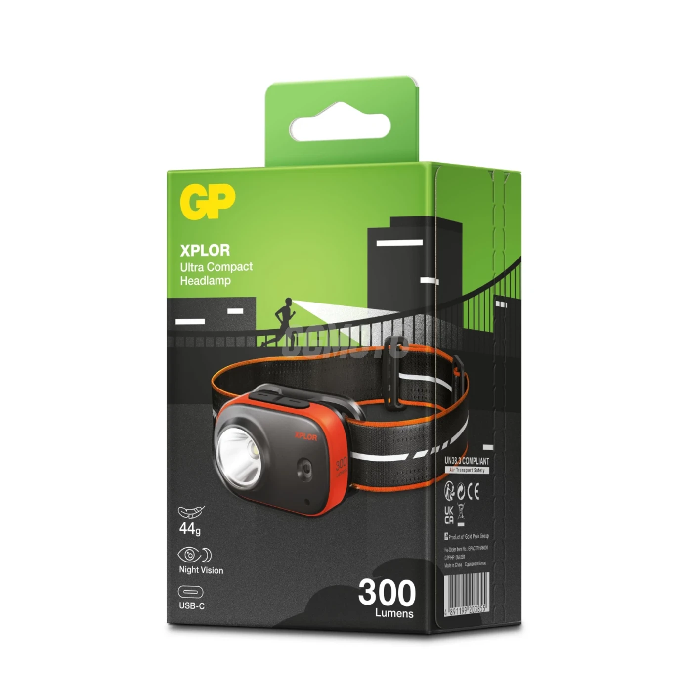 GP XPLOR Linterna frontal recargable PHR16 - 300LM