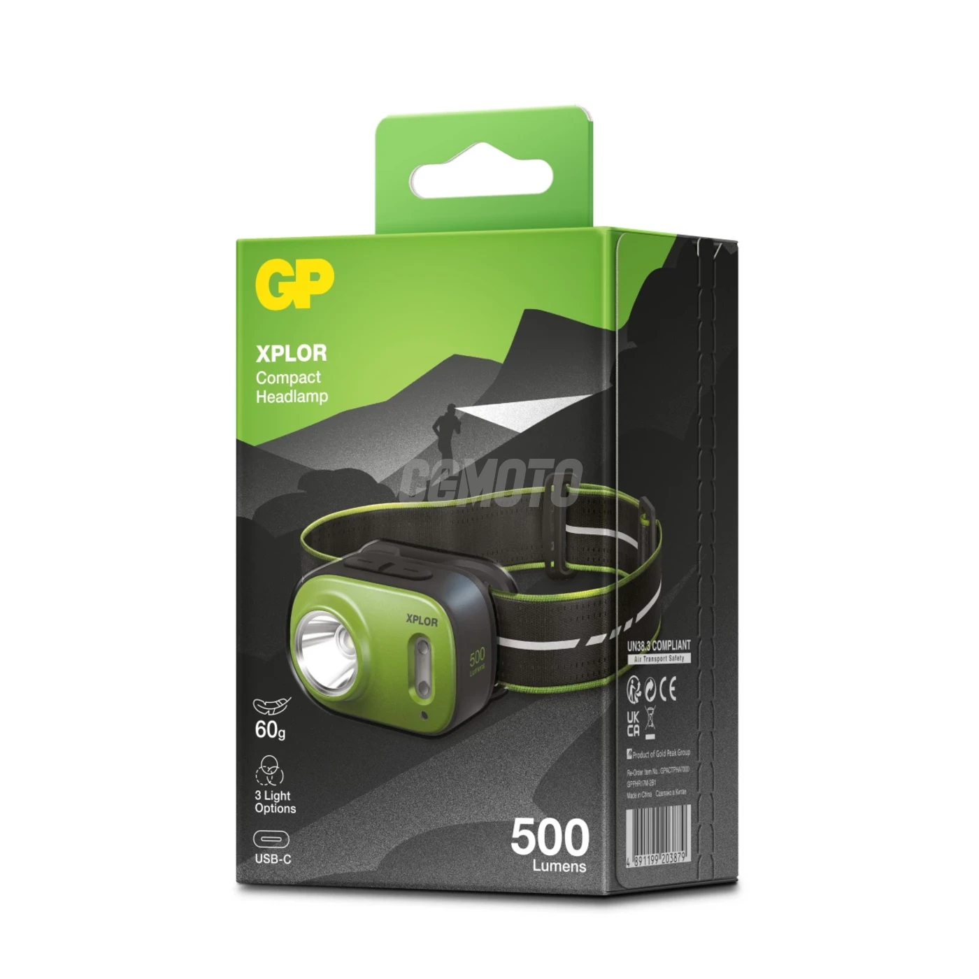 GP XPLOR Linterna frontal recargable PHR17 - 500LM
