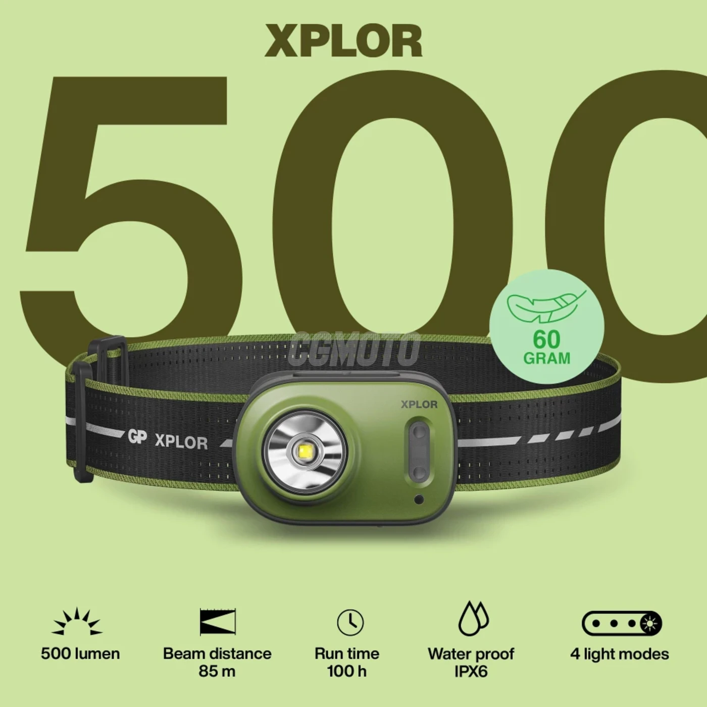 GP XPLOR Linterna frontal recargable PHR17 - 500LM